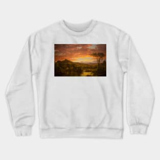 A Country Home by Frederic Edwin Church Crewneck Sweatshirt